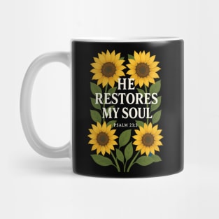 He Restores My Soul Christian Gift Mug